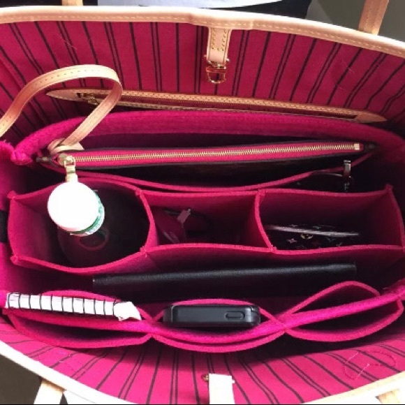 Bags | Purse Tote Medium Pivoine Hot Pink Insert Protector Organizer ...